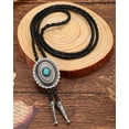 thumbnail image 3 of JASGOOD Bolo Tie for Women Men Western Ties With Pu Leather Cord Stone Pendant Necklace, 3 of 9