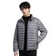 thumbnail image 2 of JIKNTTR Mens Lightweight Packable Puffer Jacket Lightweight Puffer Down Jacket Stand Collar Thin Coats Trendy Warm Quilted Jackets Travel Soft Outwear Winter Coat, 2 of 5