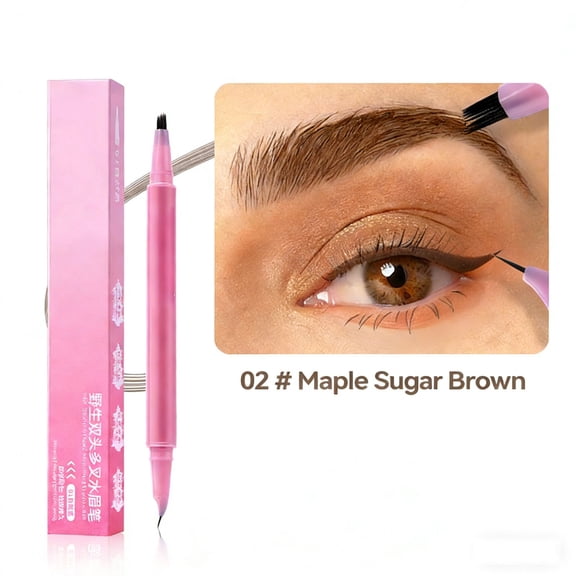 potrochi Microblading Eyebrow Pen - Eyebrow Pencil, 2-in-1 Dual-Ended Eye Brow Pencils for Women, Tip Create Natural Hair-Like Brows, Last All-Day, B