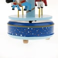 thumbnail image 3 of Wooden Carousel Music Box Rotating Carousel Mechanical Music Box Blue with Dot, 3 of 8