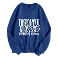 thumbnail image 4 of Women Oversize Sweatshirts Long Sleeve Crewneck Letter Printed Lightweight Loose Sweatshirts Blouse Top Cute Sweatshirt for Women Jogging Outfits Women Set Ladies Athletic Hoodies Athletic Wear, 4 of 6