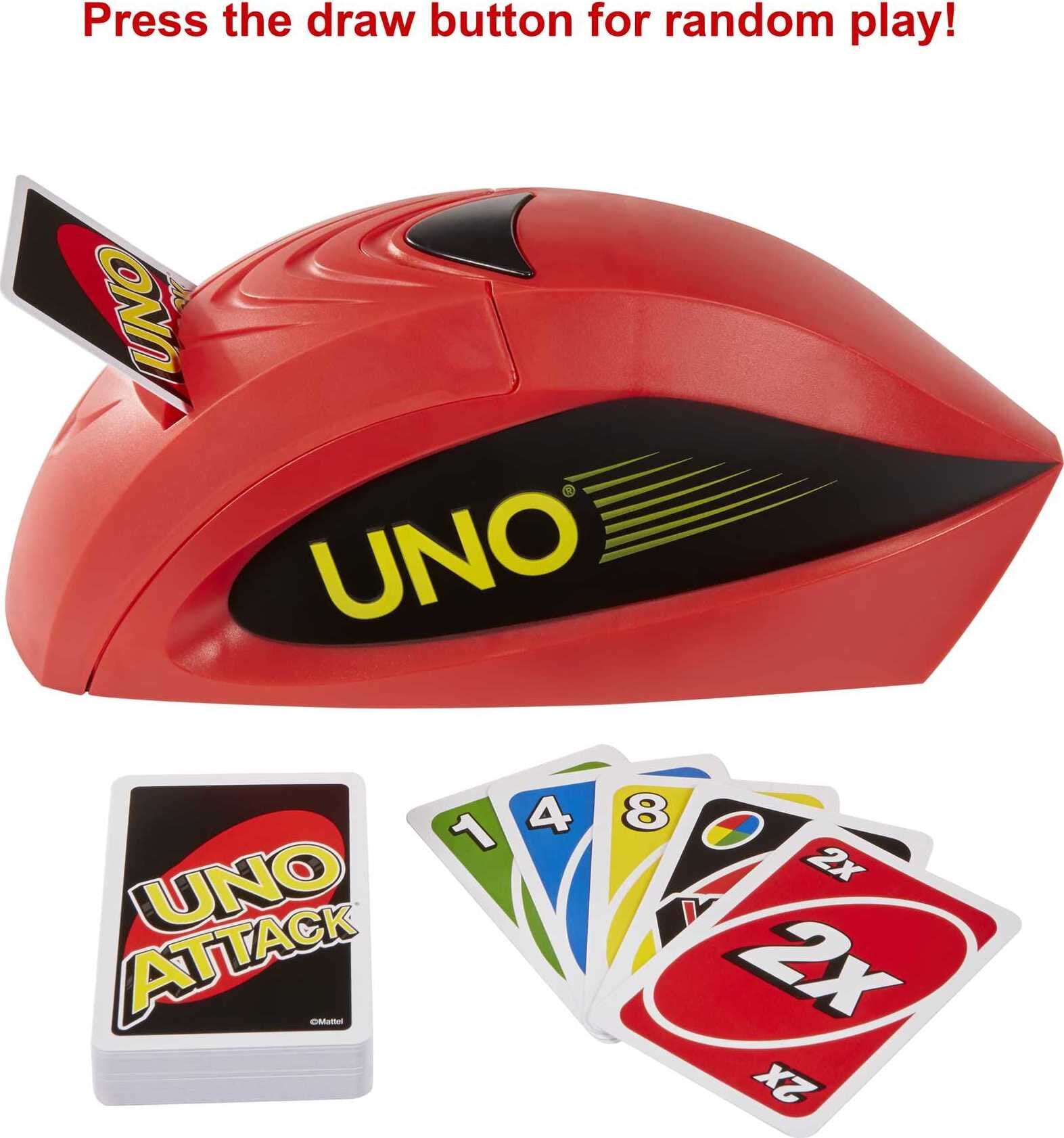 UNO ATTACK! Rapid Fire Card Game for 2-10 Players Ages 7Y+