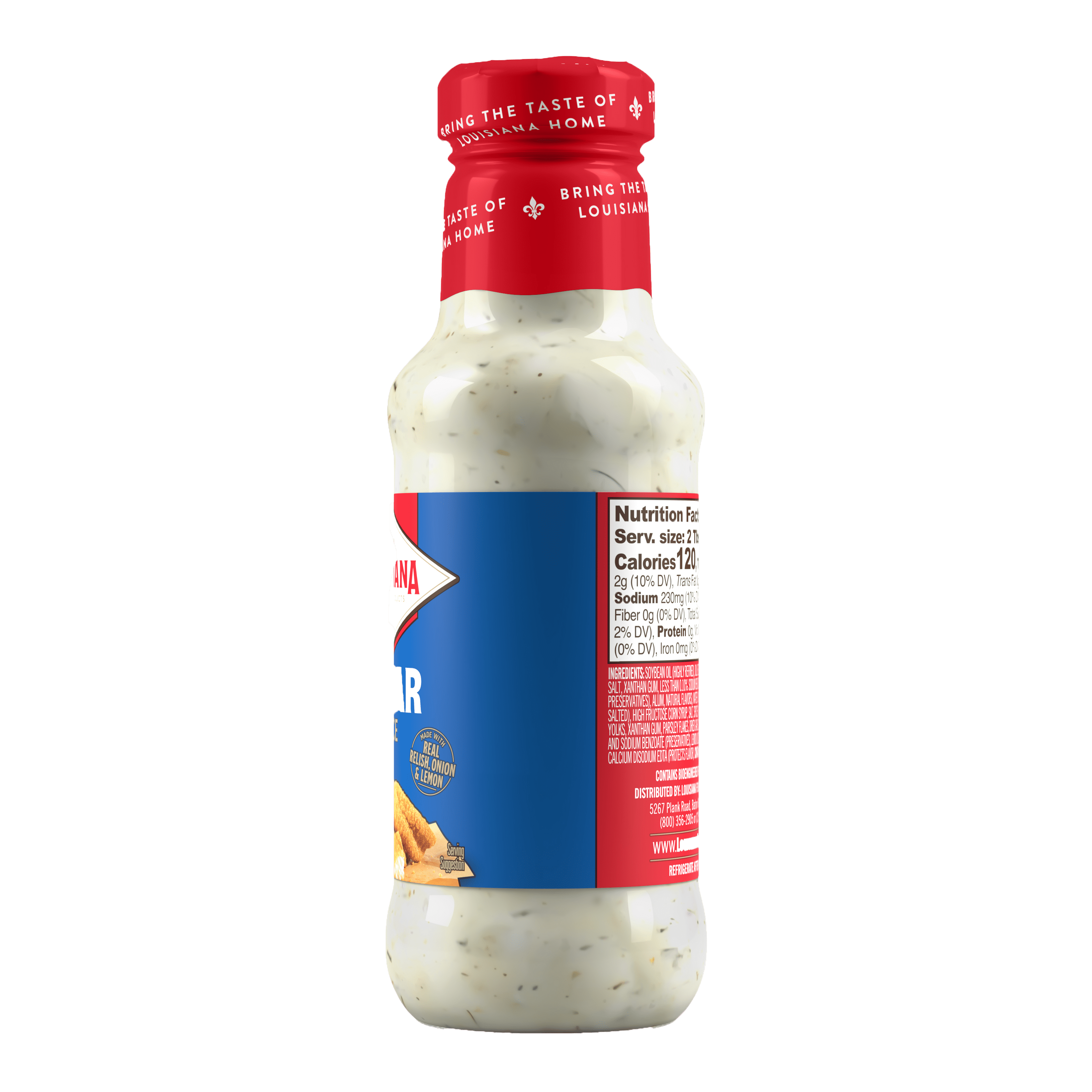 Louisiana Fish Fry Creamy Tartar Sauce with Relish & Lemon, 10.5 oz Bottle