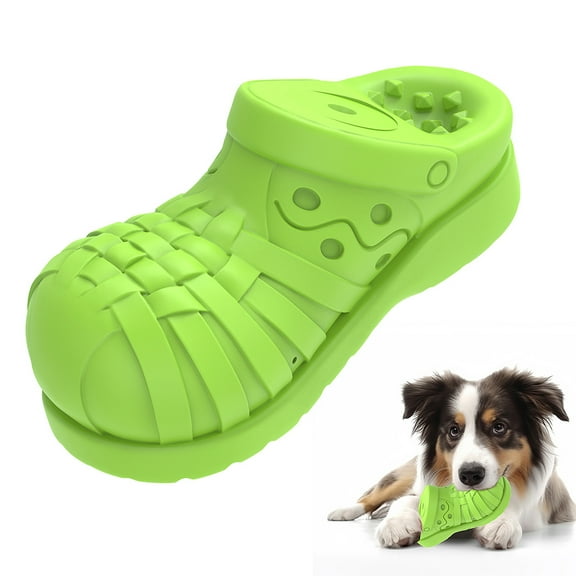 PcEoTllar Dog Toy for Aggressive Chewer Large Medium indestructible Super Chew Dog Toys Squeaky Dog, Tough Non-Toxic Natural Rubber Durable Beef Flavor Dog Chew Toys, Green