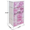 thumbnail image 2 of ZXNYH Fabric Dresser for Kids Bedroom - Chest of 5 Drawers, Tall Storage Tower, Clothing Organizer, for Closet, for Playroom, for Nursery, Steel Frame, Fabric Bins - Wood Handle (Pink), 2 of 6