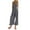 Gray, variant on Akafmk Plus Size Jumpsuits for Women Summer, Casual Rompers for Women, Women's Casual Solid Color Pocket Side Buckle Loose Wide Leg Jumpsuit Loose Fitting Overalls