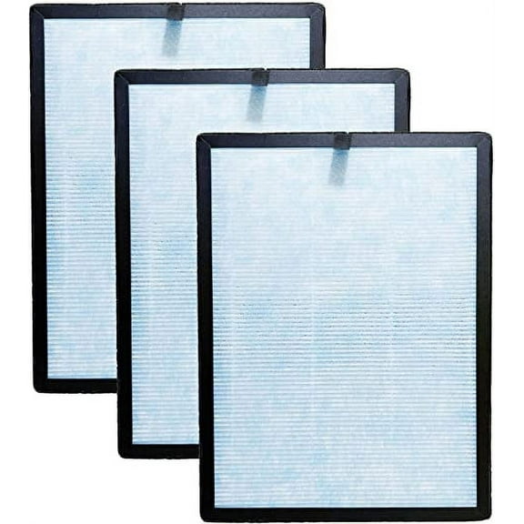 Nispira 3-in-1 Blue True HEPA Activated Carbon Filter Replacement For AP1002 Air Purifier | Compatible with Airtok | Remove Odors Smoke | 3 Packs