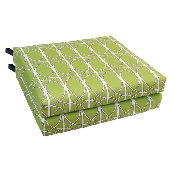 20-inch by 19-inch Patterned Outdoor Chair Cushions (Set of 2) 93454-2CH-OD-169