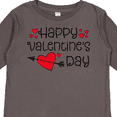 thumbnail image 4 of Inktastic Happy Valentines Day red hearts and arrow Boys or Girls Long Sleeve Toddler T-Shirt, 4 of 5