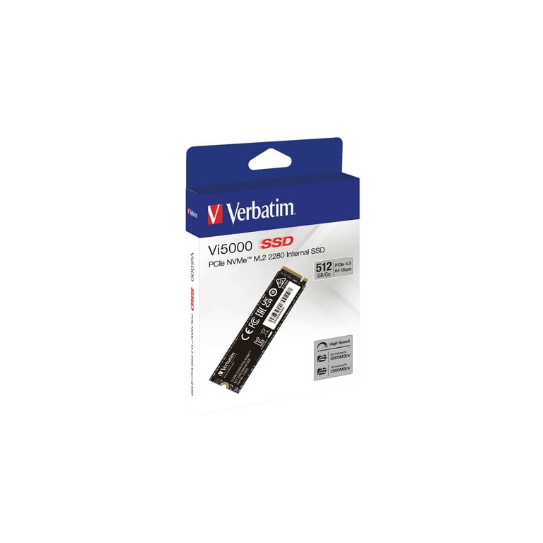 Verbatim 512GB Vi5000 PCIe NVMe M.2 2280 Internal SSD - Walmart.com