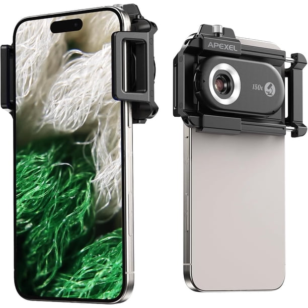 Lente de microscopio para teléfono APEXEL PhoneMicro serie 5 150X Android/iPhone