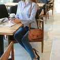 thumbnail image 4 of Bolso de hombro de una sola correa suave de estilo vintage para mujer, bolsos informales capacidad con bolso con cremallera, - marrón Sunnimix Bolsos de hombro para mujer, 4 of 8