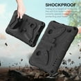 thumbnail image 3 of Kids Case for All-New Fire 7 Tablet (12th Generation, 2022 Release) Latest Model, Cute Butterfly Design Soft EVA Rubber Kicksand Shoulder Strap Lightweight Kids Friendly Case for Girls Boys, Black, 3 of 6