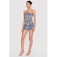 thumbnail image 2 of Women's Cutout Side Cargo Pocket Denim Rompers, 2 of 3
