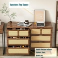 thumbnail image 5 of 6 Drawer Dresser for Bedroom, Modern Storage Cabinet with Drawer, Wide Chest of Drawers for Living Room, Walnut Color, 5 of 7