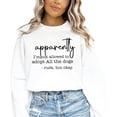 thumbnail image 6 of Funny Dog Mom Sweatshirt - Apparently I'm Not Allowed to Adopt All The Dogs Sweater for Women White Sweatshirt Adult Large, 6 of 7