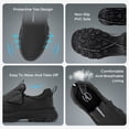 thumbnail image 4 of Fittington Slip on Shoes for Men Hiking Walking Shoes Trekking Loafer with Arch Support, Black-Size 11, 4 of 11