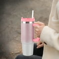 thumbnail image 5 of Cook with Color 30oz Stainless Steel Tumbler with Lid and Straw, Pink Ombre, 5 of 5