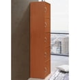 thumbnail image 4 of Hodedah 5 Shelf 5 Door Multi-Purpose Wooden Bookcase in Cherry Finish, 4 of 5