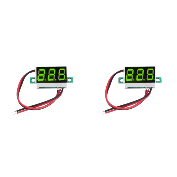Mini voltímetro digital LED de 036 pulgadas CC 45 V-30 V medidor de voltios 2 cables verde