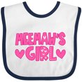 thumbnail image 3 of Inktastic Meemaw's Girl Girls Baby Bib, 3 of 4