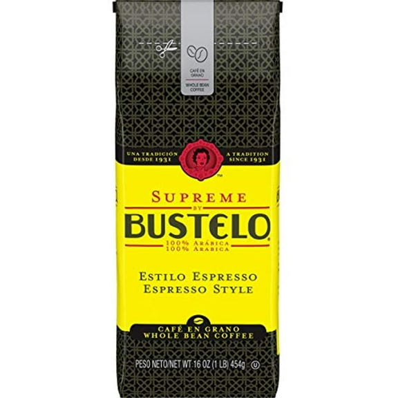 Cafe Bustelo Supreme Espresso Style Whole Bean Coffee, 16 Oz