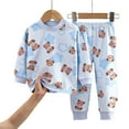 thumbnail image 4 of Caqnni Baby Boy Fall Clothes Long Sleeve Contrast Color Patchwork Sweatshirt Top Pants Set Fall Winter Set for 0 6 12 18 24 M 1t 2t 3t 4t 5t 6t Pajamas & Dailywear Setï¼2-3 Years, 4 of 4