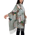thumbnail image 4 of Honeii Mallard Ducks Swimming Print Scarf Oversized Scarf Tassel Fall Winter Thick Scarf Warm Shawl Women,Women's Scarves & Wraps, 4 of 8
