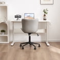 thumbnail image 3 of YOUNIKE Modern Office Chair with Wheels Adjustable Ergonomic Desk Task Chair in Mid-Back Gray PU Design, 3 of 9