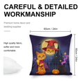 thumbnail image 2 of Cartoon Cat Witch Halloween Illustration Linen toss pillowcase decoration pillowcase gifting preferred 24x24 inch cushion cover sofa pillowcase sofa bedroom living room car, 2 of 5