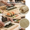 thumbnail image 6 of QMTWT Bamboo Rolling Mat for Sushi and Kimbap - Beginner-Friendly Bamboo Sushi Roller, Reusable Kitchen Mat for Rice and Veggie Rolls, Eco-Friendly Bamboo Placemat for Asian Cuisine Prep, 6 of 9