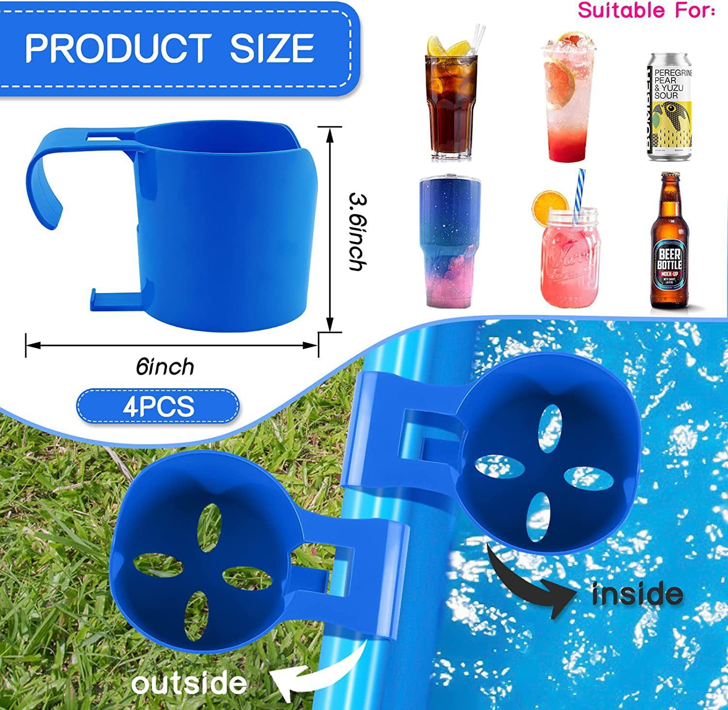 Swimming Pool Cup Holder Poolside Cup Holder Poolside Beverage Rack