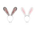 thumbnail image 1 of 2x Orejas de conejo Diadema Accesorios para el cabello Orejas de animales para el cabello para fiesta Favor Pascua Vacaciones Anime Halloween Gris BLESIY sombreros de cosplay, 1 of 7