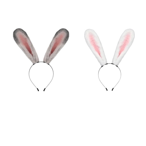 Diadema con Orejas de Conejo de 2 Piezas, Accesorios para El Cabello, Aro para El Pelo de Oreja para Decoración , Cosplay de Anime, Disfraz D Yinane sombreros de cosplay