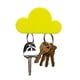 thumbnail image 2 of Llaves en forma de nube Ganchos magnéticos Estante de almacenamiento de llaves montado en la pared para porche (Amarillo) Ehuebsd libre de BPA, 2 of 8