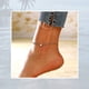 thumbnail image 2 of Tobillera femenina de plata esterlina Silvora con iniciales en forma de corazón letra C, 2 of 8