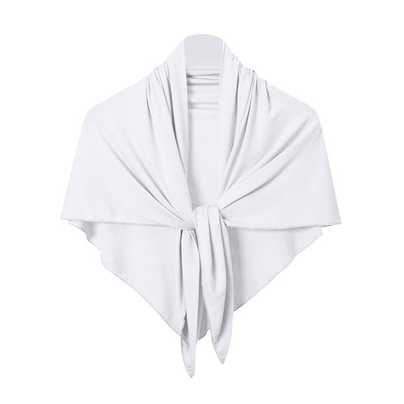 Fmbrln Women Tie Front Triangle Shawl Cardigan Lightweight Open Front Wrap Poncho Casual Evening Cover Up Cardigan