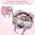 thumbnail image 4 of Jessica Simpson Overnight Weekender Duffel Travel Tote Bag with Adjustable Luggage Shoulder Strap for Women, Travel, Gymnastics, Sports and Recreation in Metallic Mermaid, 4 of 5