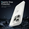 thumbnail image 5 of JETech Magnetic Case for iPhone 15 Pro 6.1-Inch Compatible with MagSafe, Translucent Matte Back Slim Shockproof Phone Cover (White), 5 of 6