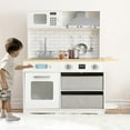 thumbnail image 2 of Play Kitchen para Kids cm de Profundidade Madera Kids Play Kitchen Playset Chef Pretend Play Set para Toddlers con Real Lights & Sounds Boys, 2 of 7