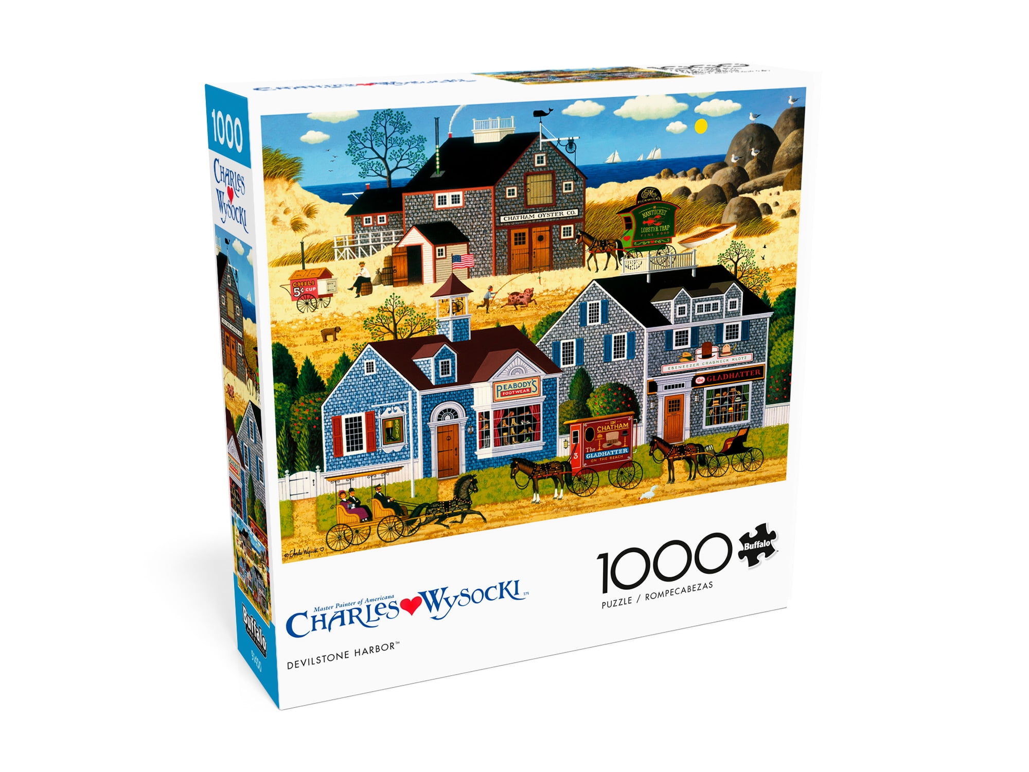 Buffalo Games 1000-Piece Charles Wysocki Devilstone Harbor Interlocking Jigsaw Puzzle