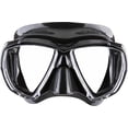 thumbnail image 1 of Máscara de buceo Cressi Big Eyes de silicona negra, ajuste hermético, 1 of 7