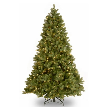 Douglas Fir Door National Tree 7.5' Feel-Real Down Swept Douglas Fir Hinged Tree with 750 Clear Light and PowerConnect System ()