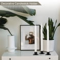 thumbnail image 6 of Uxcell Black Candlestick Holder Metal Square Candle Stand Centerpieces Decoration 4 Pack, 6 of 6