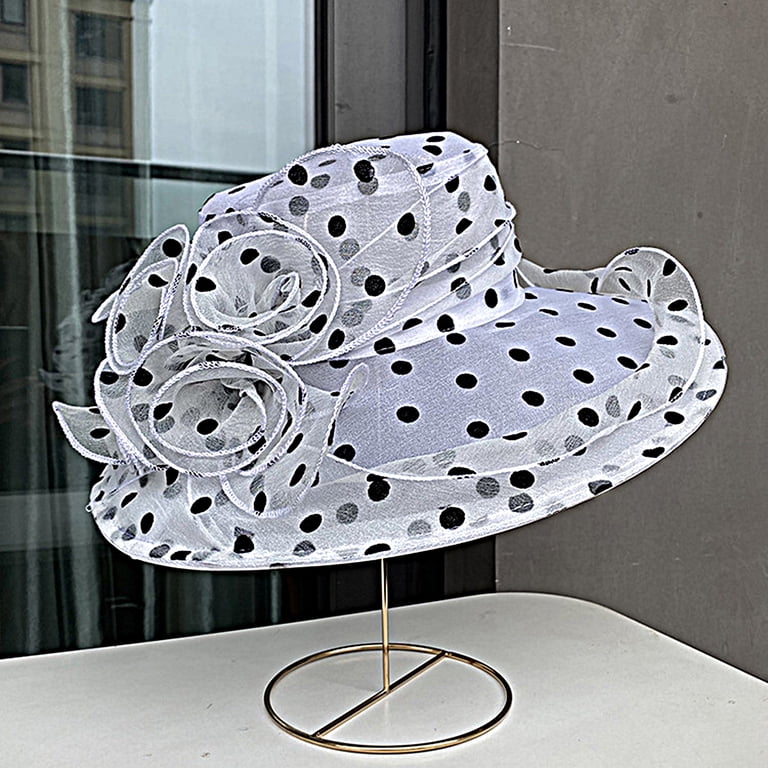 harmtty Breathable Sunscreen Hat Wide Brim Lace Floral  display picture 1