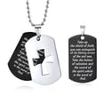 thumbnail image 3 of Inspirational Cross Dog Tag Necklace for Men -Meaningful Bible Verse Jewelry, Thoughtful Religious Gift for Boys, 3 of 6