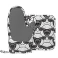 thumbnail image 3 of XMXY Oven Mitts and Pot Holders 2 Pcs Sets, Cute Black Nature Sheep Face Heat Resistant Silicone Cooking Gloves for Grill Baking BBQ Kitchen Decor, 3 of 9