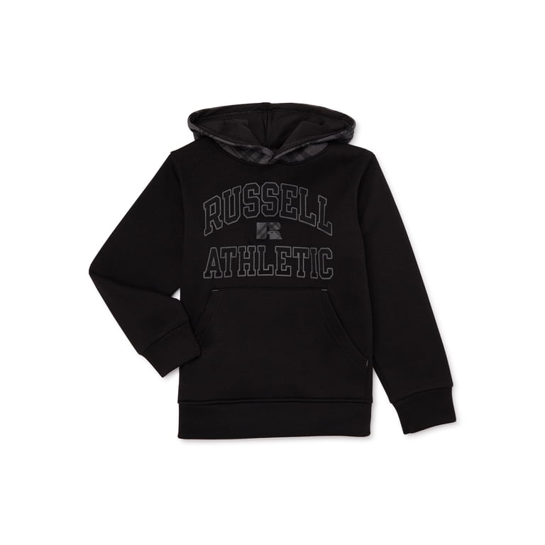Russell Athletic Boys Plaid Logo Fleece Hoodie photo 1