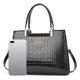 thumbnail image 4 of Bolso bandolera de gran capacidad para mujer, bolso tipo cartera de PU, bolso cruzado con patrón de cocodrilo, 4 of 9