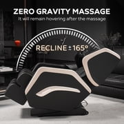 BILITOK Zero Gravity Full Body Massage Chair Recliner Includes Heating, Airbags, Bluetooth Speaker, Foot Roller, and Touch Screen Black